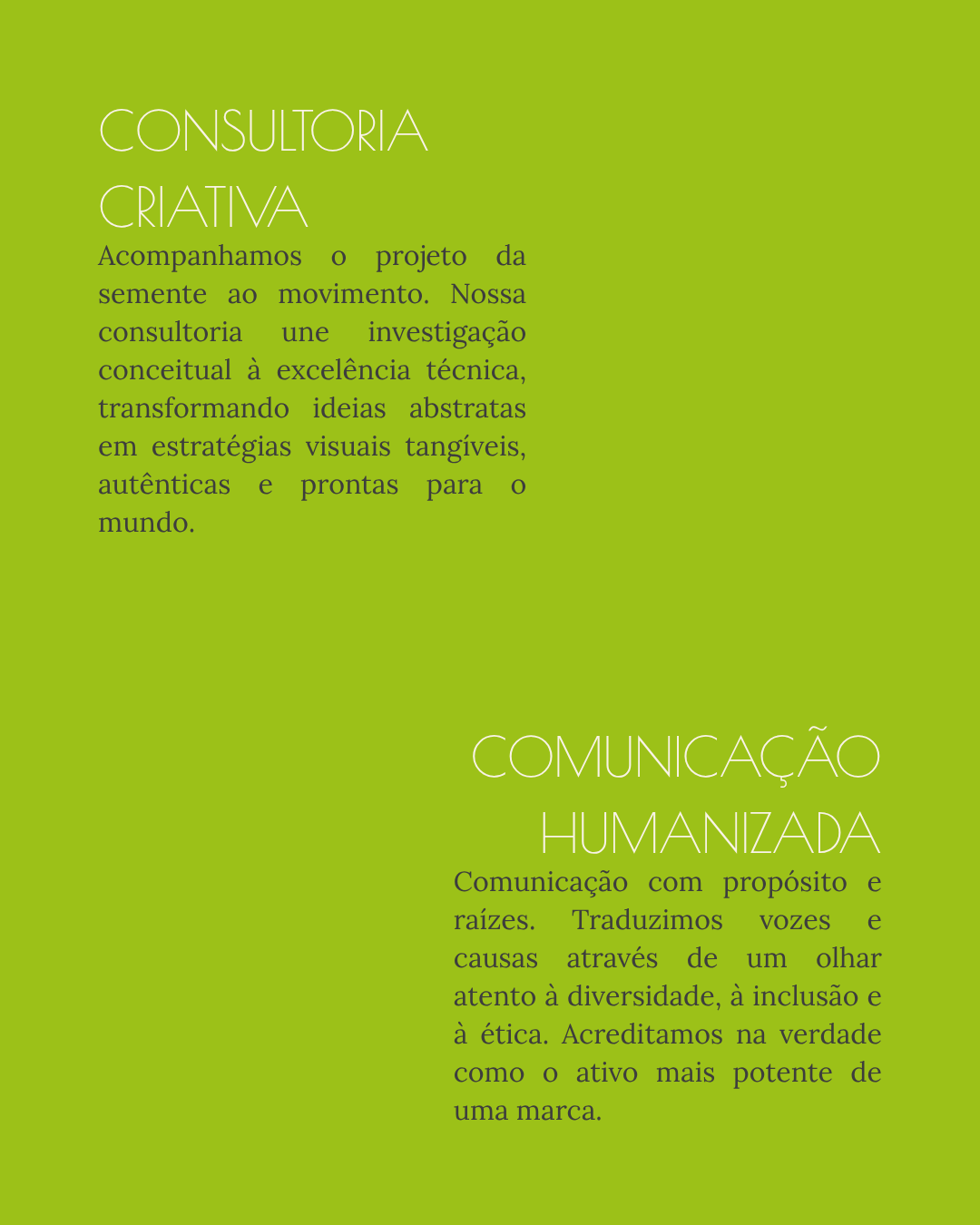 Consultoria Criativa e Comunicação Humanizada